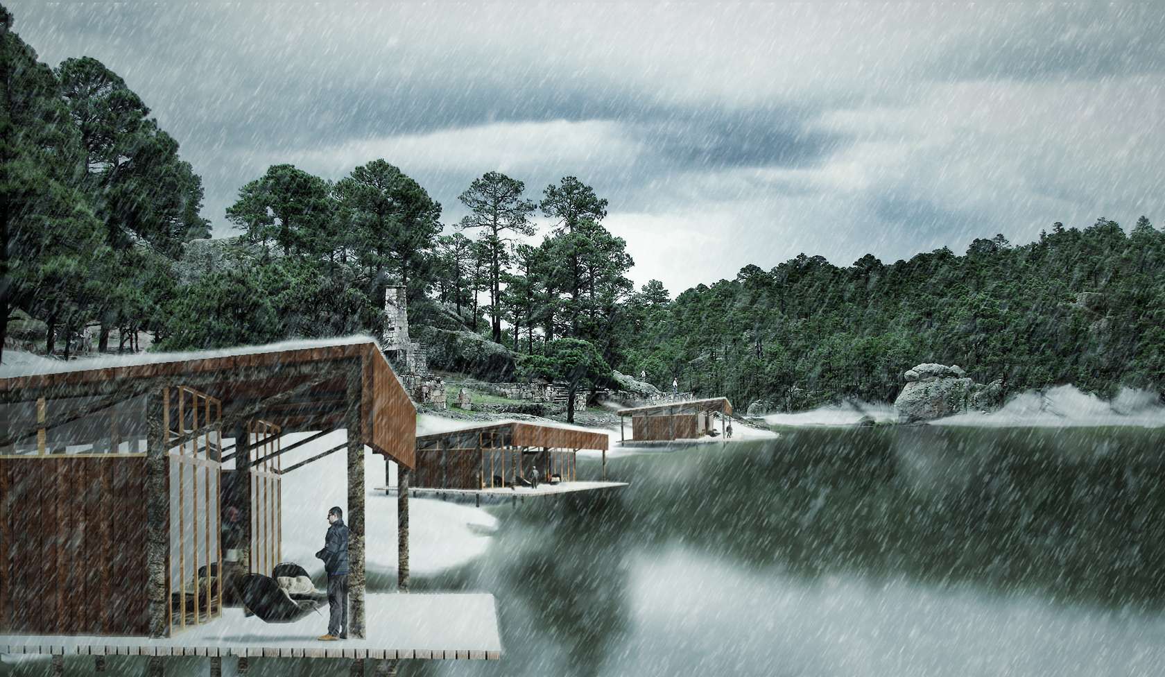 Cabañas lago de Arareco Architizer