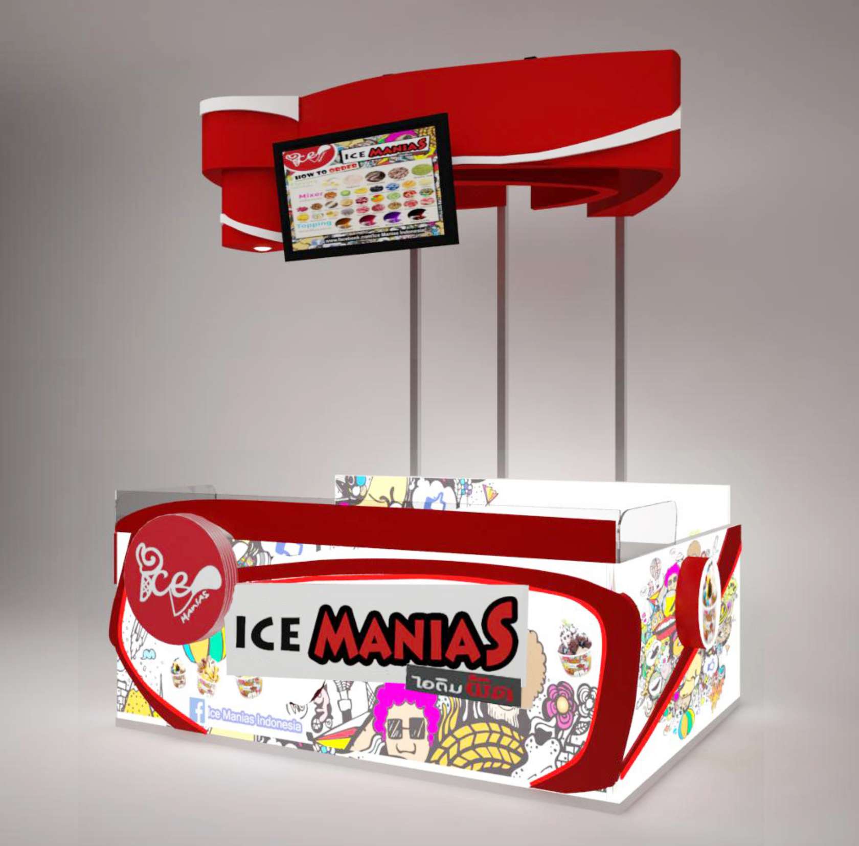 Ice Manias - Ice Cream Stall - Architizer